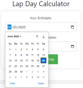 lap-day-calculator