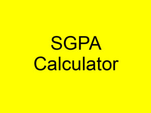 SGPA Calculator