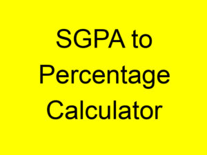 SGPA to Percentage Calculator