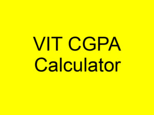 VIT CGPA Calculator